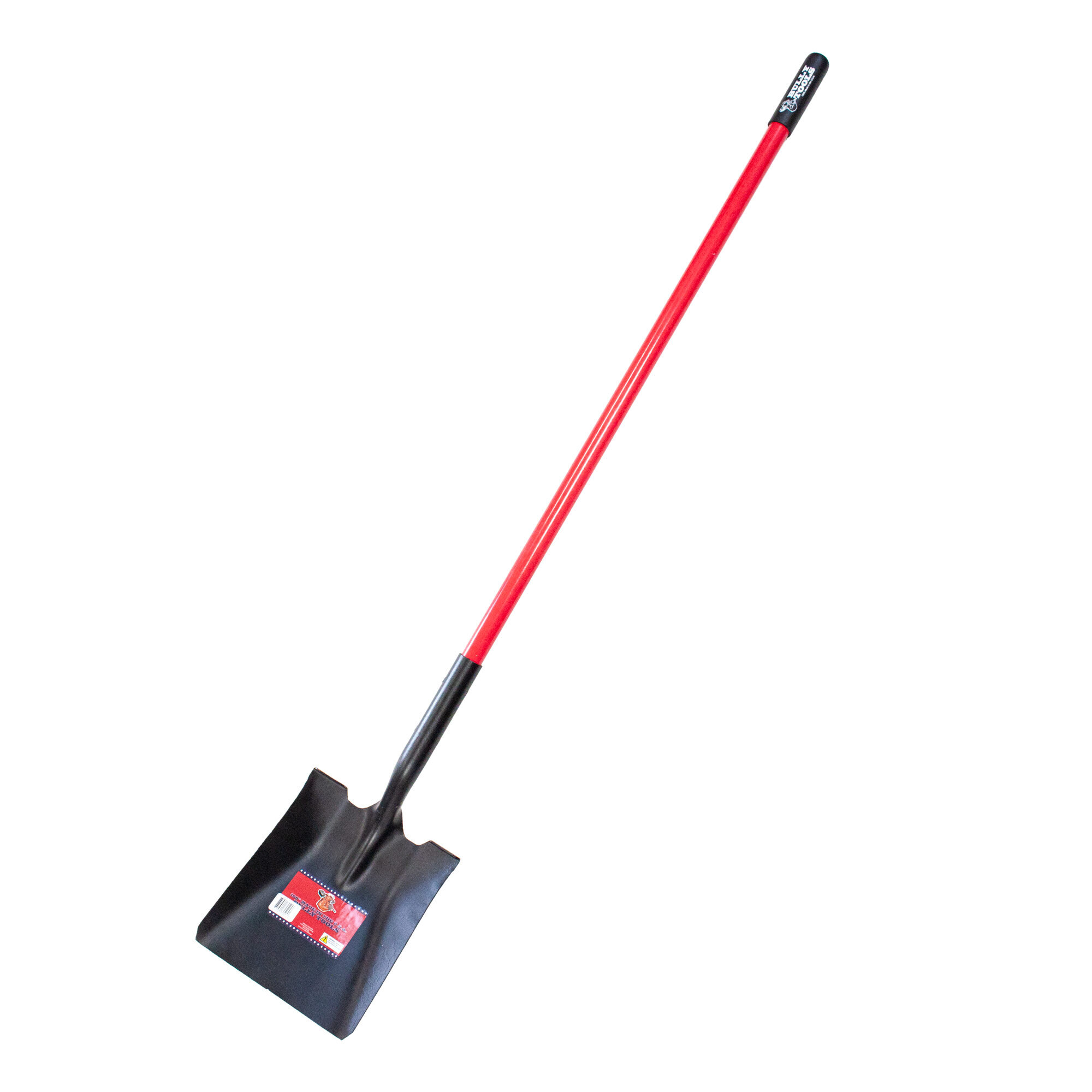 Bully Tools Square Point Shovel — 14-Ga., Fiberglass Long Handle, Model# 82525